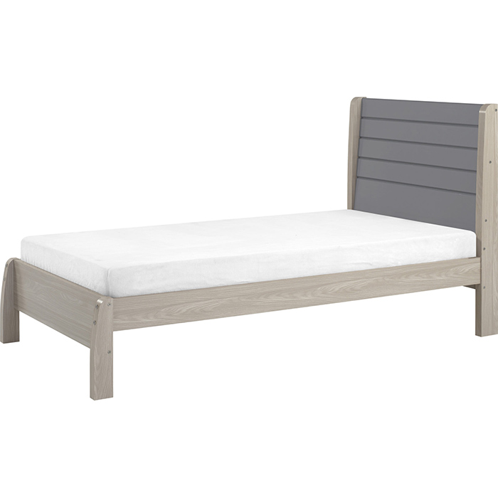 Nevada 3' Bed In Light oak Effect with Oyster Or Grey Gloss